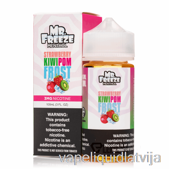 Zemeņu Kivi Pom Frost - Mr Freeze - 100ml 3mg Vape šķidrums